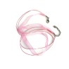 Collier organza 44 cm rose