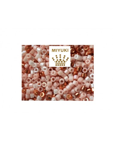 Mix-Délica Miyuki 11/0 coral shell sea