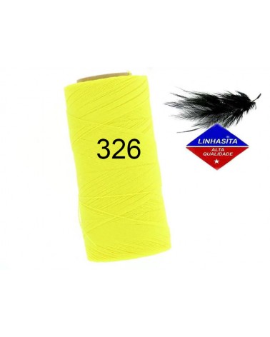 Fil ciré Linhasita pour micro macramé 0,35MM - Fluo yellow (326)