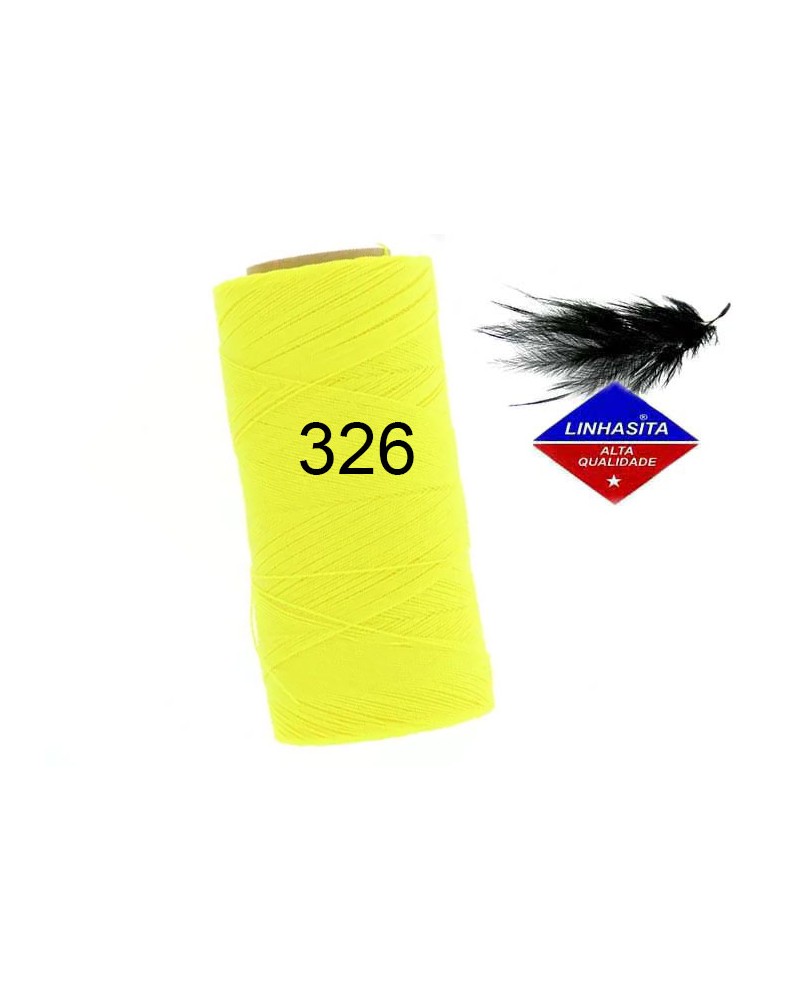 Fil ciré Linhasita pour micro macramé 0,35MM - Fluo yellow (326)