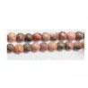Perles en rhodonite 4mm- facettées-rose brun
