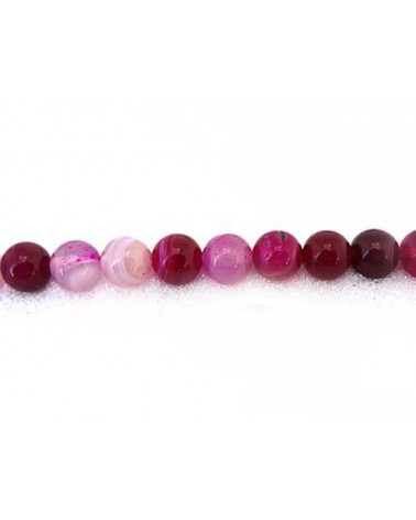 Agate lace 6mm rose X15