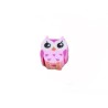 Perle hibou 10mm pâte polymère-Rose