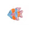 Perle poisson en céramique 18x22mm Bleu-rose-orange