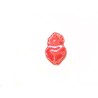 Perle coeur Ex-voto 16x10mm en céramique-Rouge