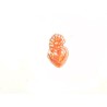 Perle coeur Ex-voto 16x10mm en céramique-Orange