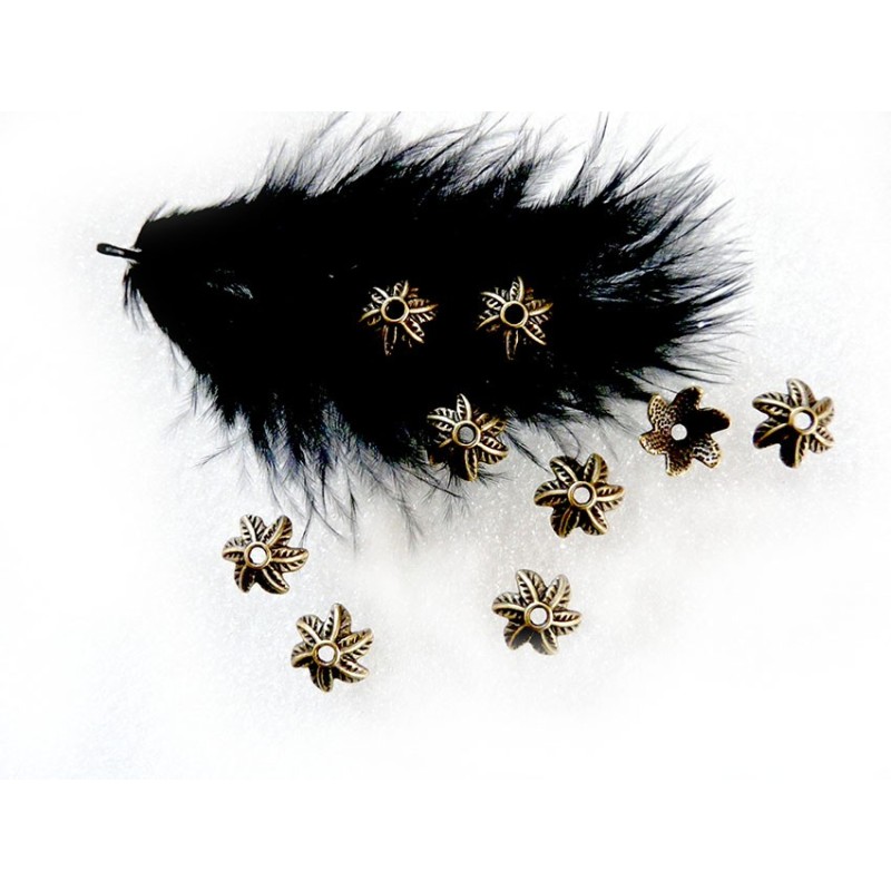 Coupelle fleur 11mm Bronze antique