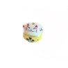 Perle chat chance-Porte bonheur 14mm-Céramique-Jaune