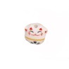 Perle chat chance-Porte bonheur 14mm-Céramique-Blanc