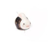 Perle Lapin 15x19mm-Céramique-Noir-Blanc x1