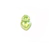 Perle coeur Ex-voto 16x10mm en céramique-Vert x1