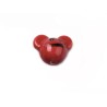 Perle tête de souris x12x16mm-Rouge
