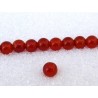 Agate lisse  Rouge 6mm grade AA X 15