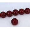 Agate lisse  Rouge marron 12mm x 1