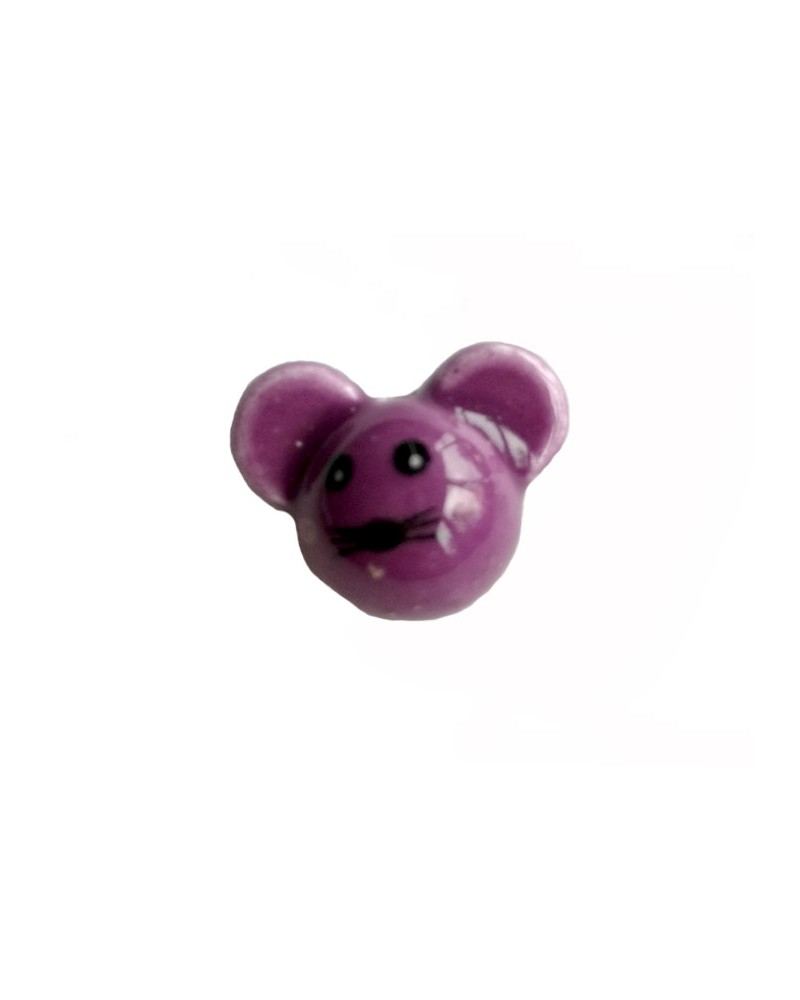 Perle tête de souris x12x16mm-Violet