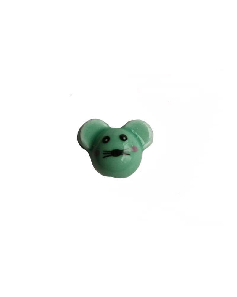 Perle tête de souris x12x16mm-Vert