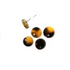 Clous d'oreilles 10mm en acétate -Tige inox 316-écailles-Marron