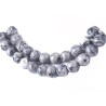 Perles gemmes en jaspe picasso 6mm x15