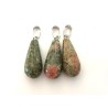 Pendentif goutte 28mm en Unakite