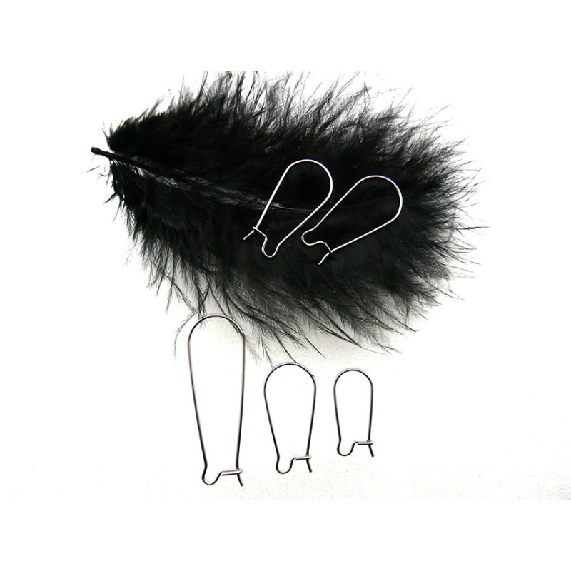 Boucles d'oreilles  Dormeuses l 25x12mm en acier inox