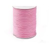 Cordon ciré 1mm-tressé - Rose X 3 Mètres
