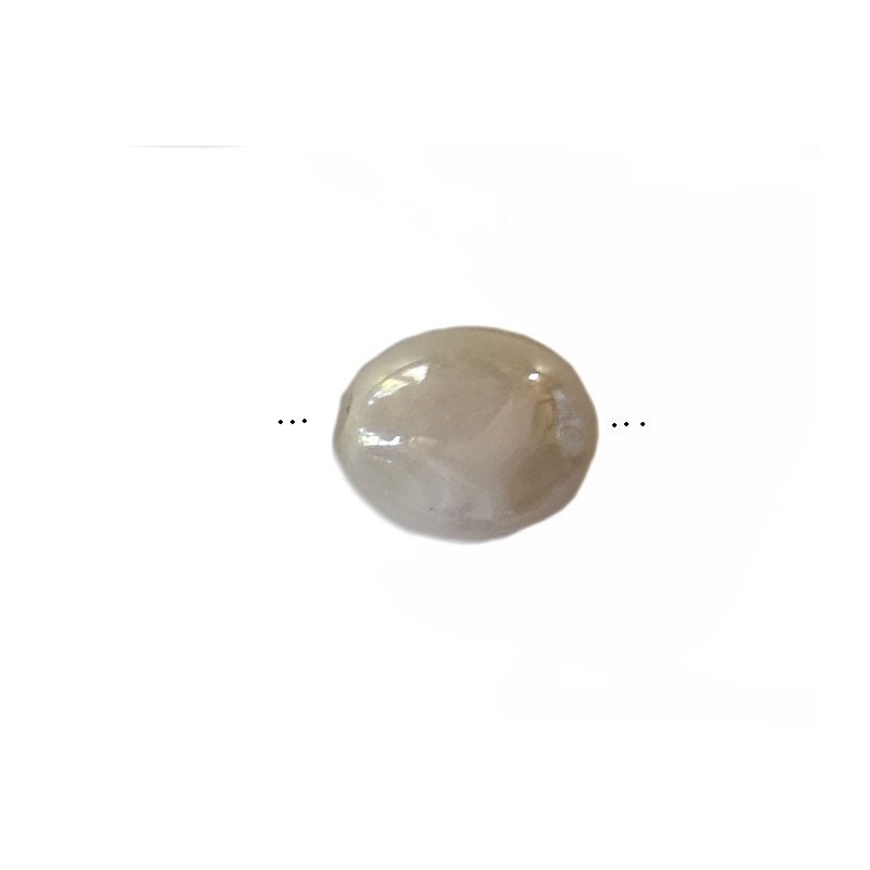 Perle olive en céramique 21x17mm-Blanc x 1