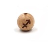 Perle en bois 16mm-Signe du zodiaque Sagittaire