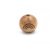 Perle en bois 16mm - symbole Arc en ciel