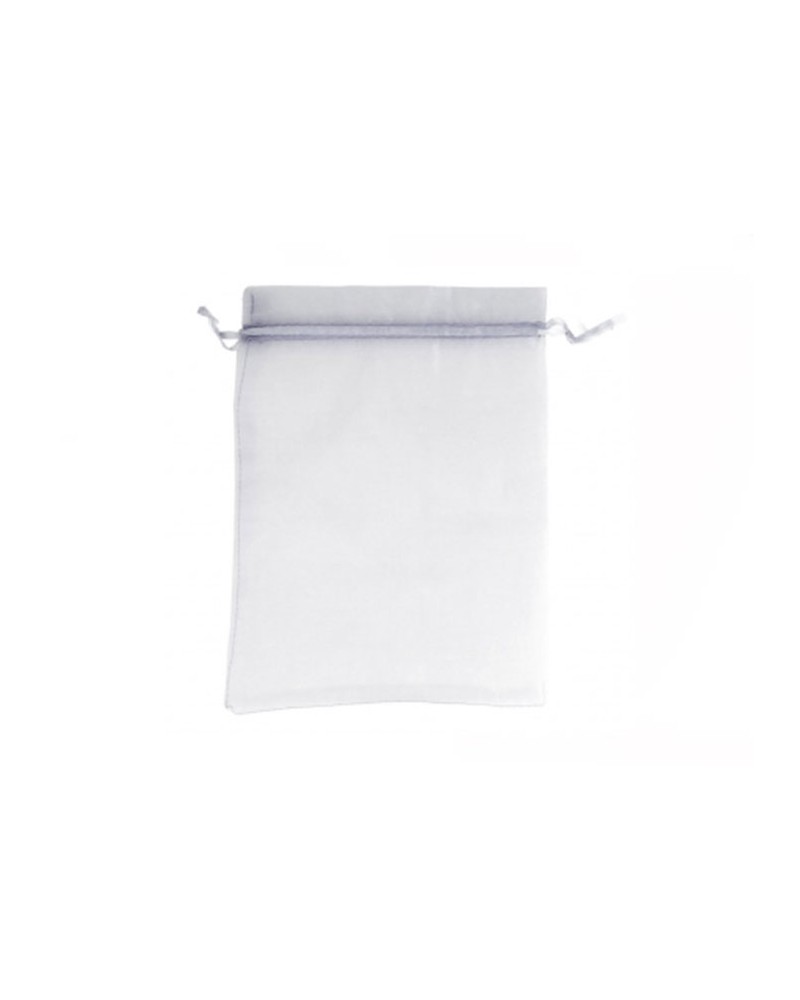 Sachet en organza 12x9cm-Blanc x10