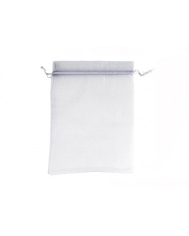 Sachet en organza 12x9cm-Blanc x10