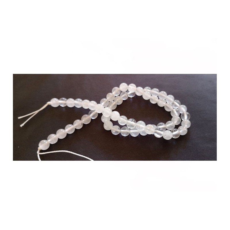 Perles en cristal de roche 6mm