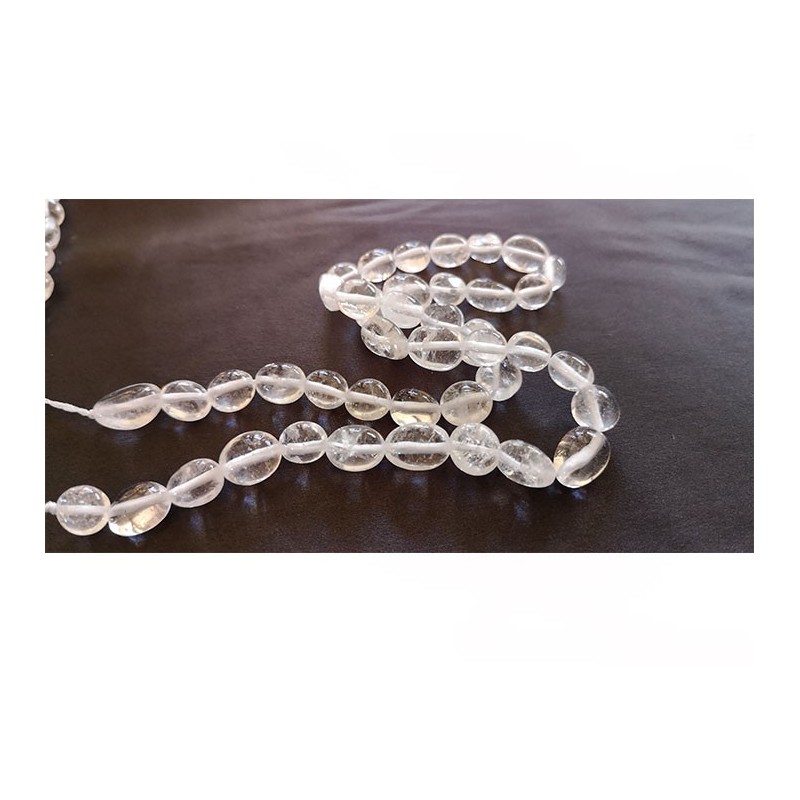 Perles pépites 10x9x5mm en cristal de roche