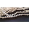 Perle en verre 7x6mm Nacré Blanc