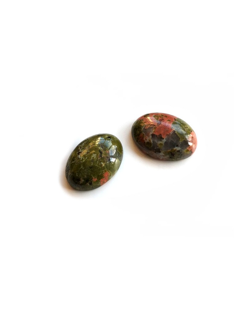 Cabochon ovale 18x13x5mm - Unakite