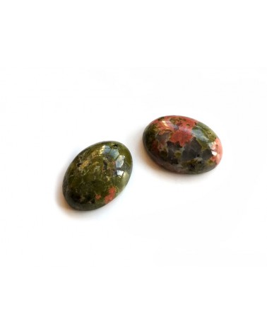 Cabochon ovale 18x13x5mm - Unakite