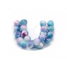Perles gemmes 8mm en jade persan-Bleu-Rose