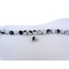 Agate de feu facettée  10mm Noir et Blanc X 5