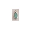 Breloque navette amazonite 12x5mm-argent 925