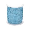 Fil en coton ciré 1mm-Bleu clair x 3M