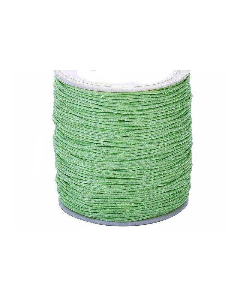 Fil en coton ciré 1mm-Vert d'eau