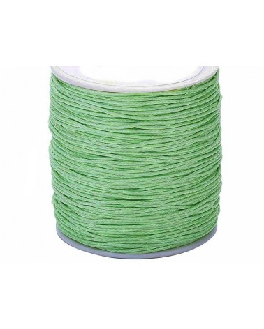 Fil en coton ciré 1mm-Vert d'eau