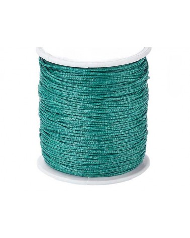 Fil wax en coton ciré 1mm-Teal