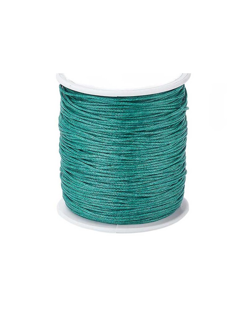 Fil wax en coton ciré 1mm-Teal