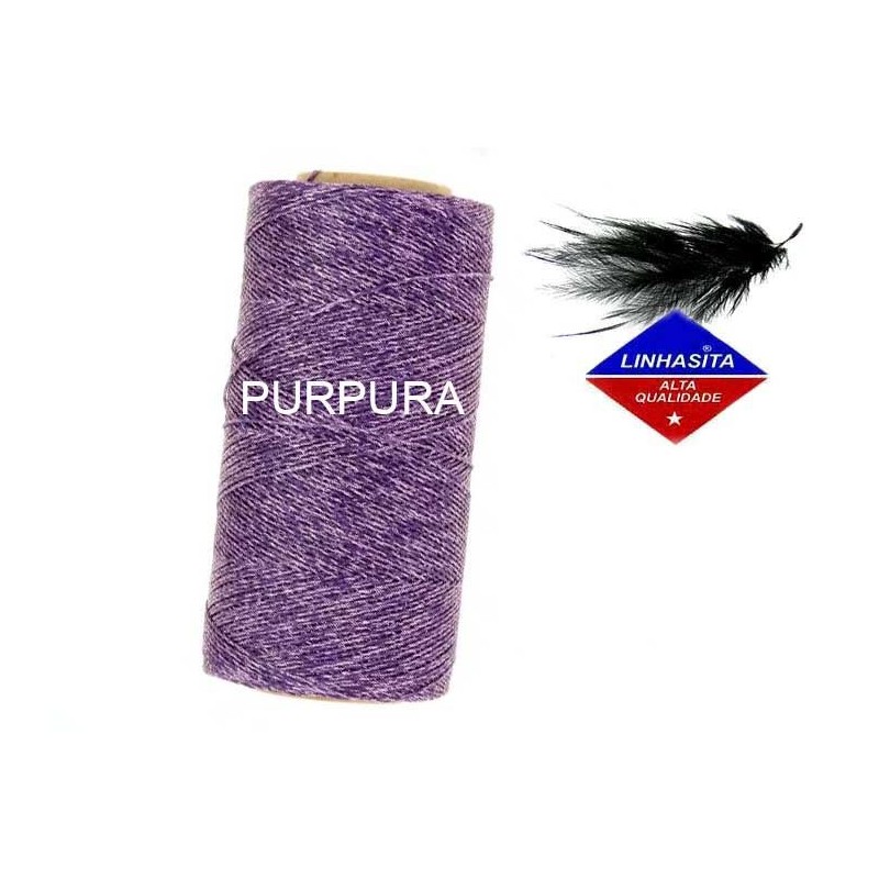Fil ciré Linhasita 0.5MM violet metallisé (Purpura) X 5M