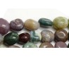 Perles pépites roulées 8-12mm en agate indienne