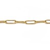 Chaîne maille rectangle 3mm- Acier inox 304 doré 18k