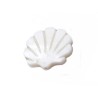 Perle coquille saint jacques 18x19mm en nacre-Blanc