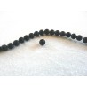 Agate  Noires givrées lisses 4mm par 20