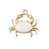 Breloque crabe 20x18mm-Doré-Blan