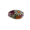 Coquillage cauri 20x14mm fleuri marguerite-Multicolore